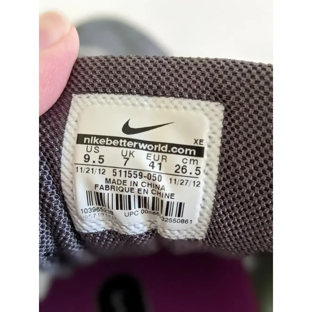 Nike Vomero 7 Running Shoes Womens Size 9.5 Gray Purple Sneaker 511559-050
